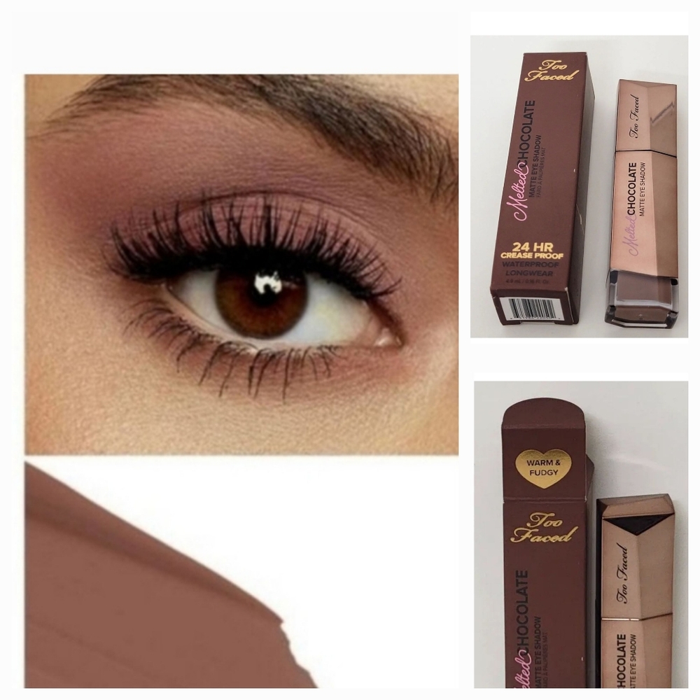 Too Faced Melted Chocolate 24 HOUR Crease Proof Matte Eye Shadow WARM & FUDGY
